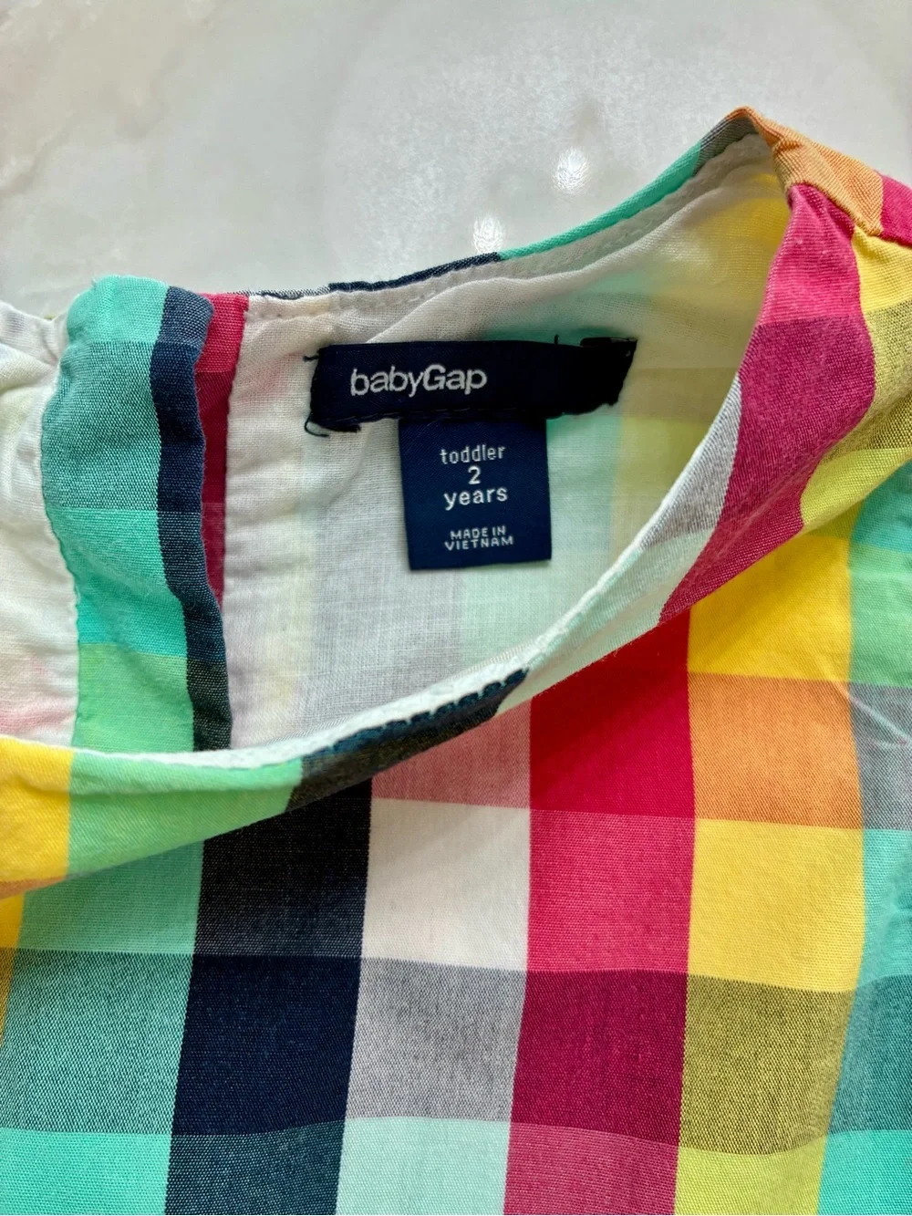 GAP Girls' Plaid Drop-Waist Dress